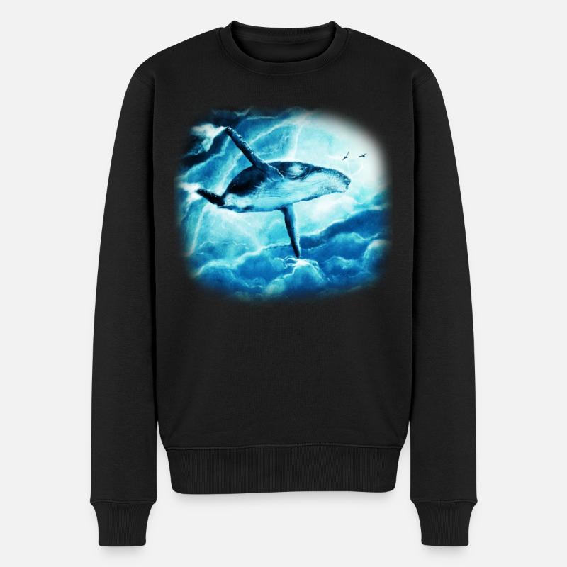 Baleine bleue - Pull Premium bio Homme - noir