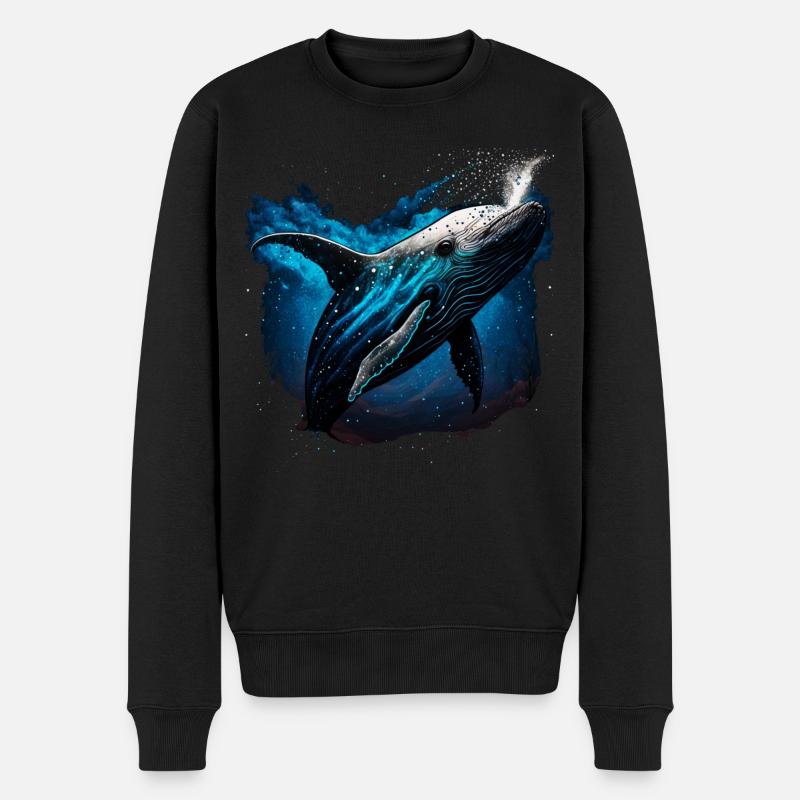 Baleine bleue - Pull Premium bio Homme - noir