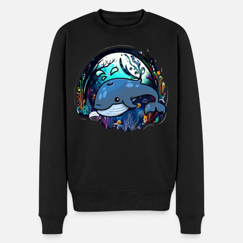 Baleine bleue - Pull Premium bio Homme - noir