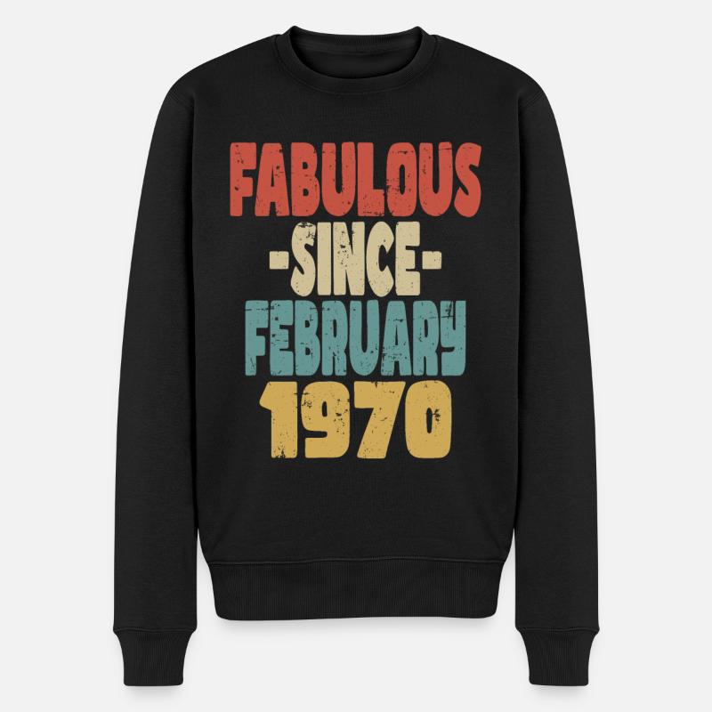 Fabuleux Février 1970 - Pull Premium bio Homme - noir