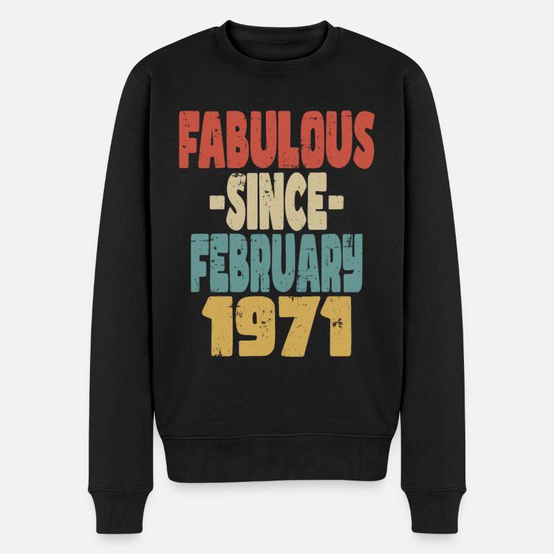 Fabuleux février 1971 - Pull Premium bio Homme - noir