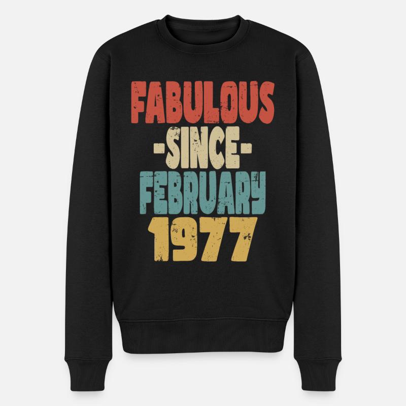 Fabuleux Février 1977 - Pull Premium bio Homme - noir