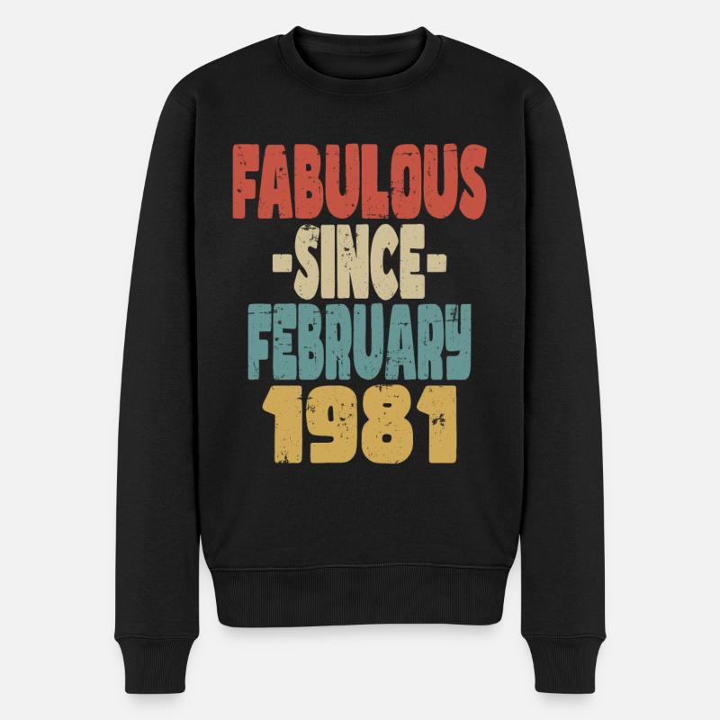 Fabuleux Février 1981 - Pull Premium bio Homme - noir