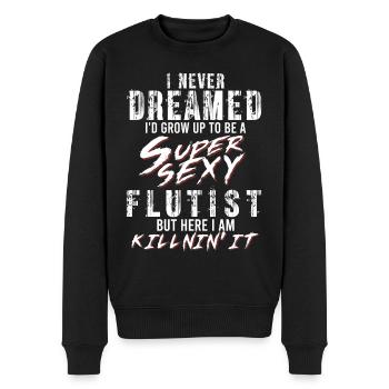 Super Sexy flûte flûte flûte à bec cadeau - Pull Premium bio Homme - noir - Devant - Nico (187cm)