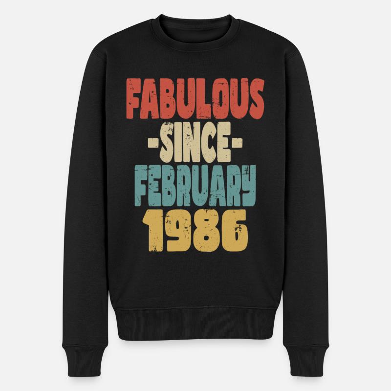 Fabuleux Février 1986 - Pull Premium bio Homme - noir
