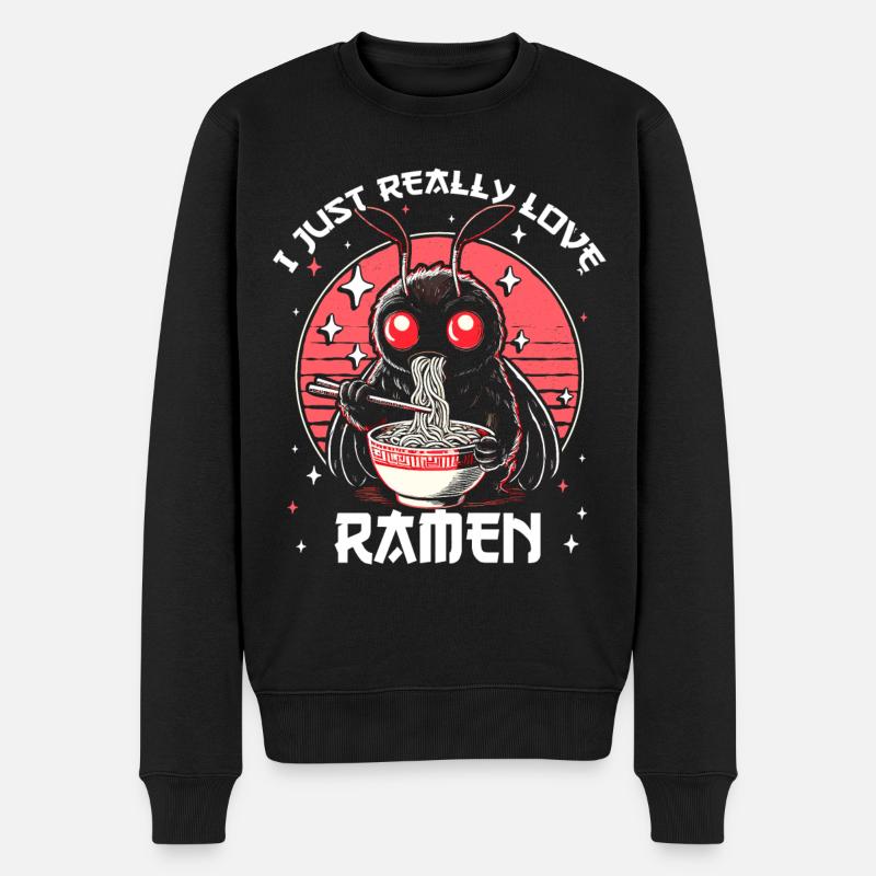 Really Love Ramen - Männer Premium Bio Pullover - Schwarz