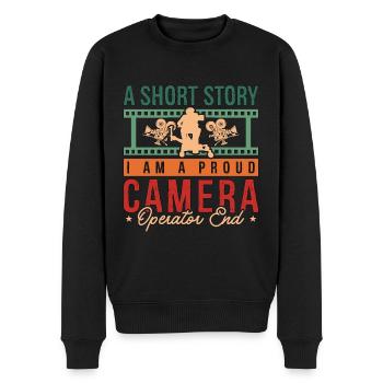 Cadreur Une histoire courte Je suis producteur vidéo - Pull Premium bio Homme - noir - Devant - Nico (187cm)