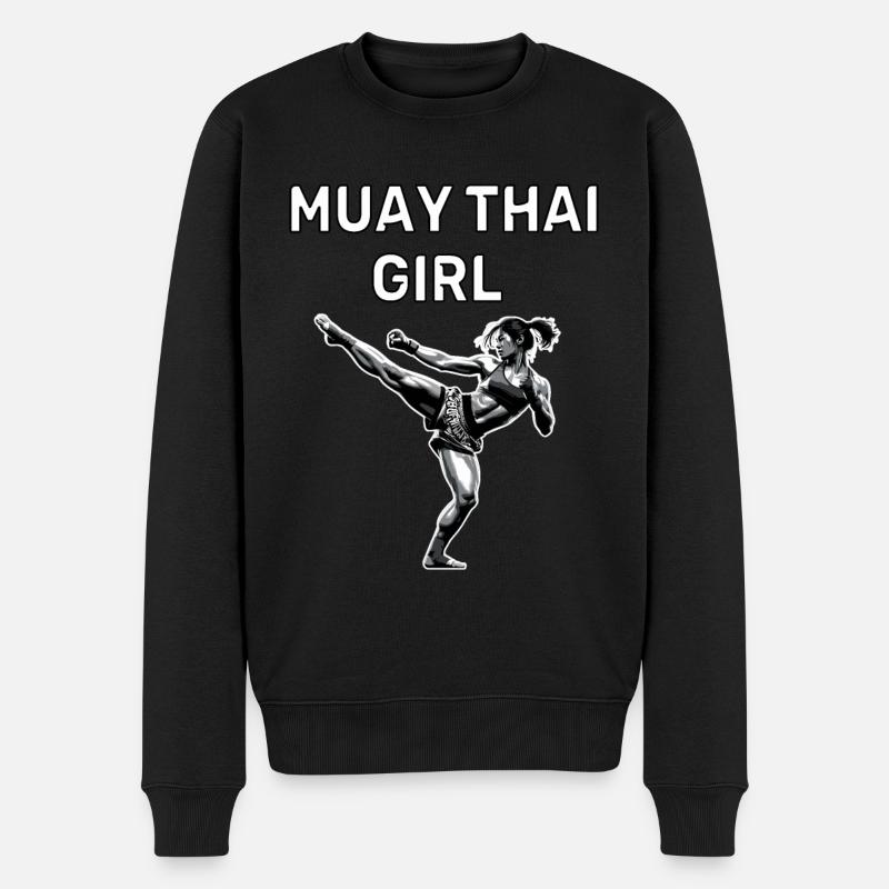 Muay Thaï Fille - Pull Premium bio Homme - noir
