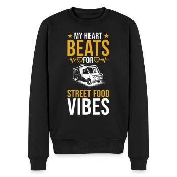 Amateur de cuisine de rue Food Truck Foddie - Pull Premium bio Homme - noir - Devant - Nico (187cm)