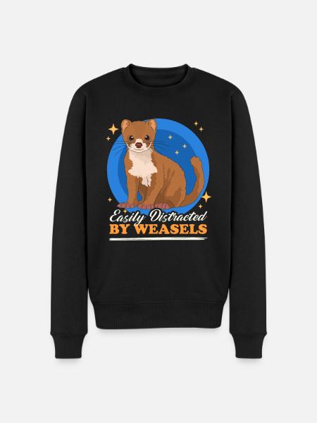 Weasel Dwarf Weasel Hermännchen Gift - Men's Premium Organic Jumper - black
