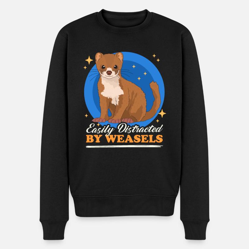 Weasel Dwarf Weasel Hermännchen Gift - Men's Premium Organic Jumper - black