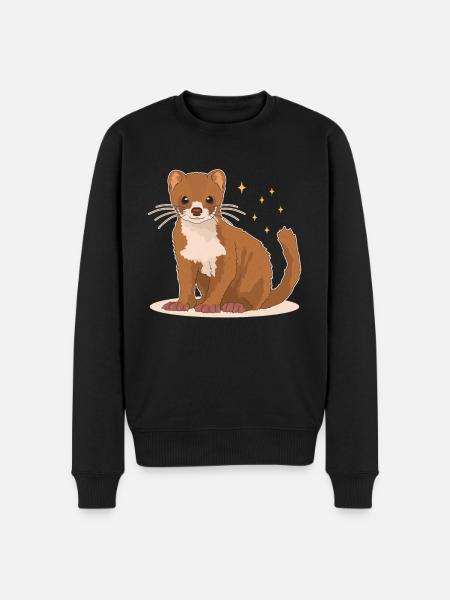 Wiesel Mauswiesel Kleinwiesel Geschenk - Männer Premium Bio Pullover - Schwarz