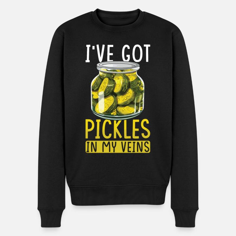 Pickles Lover concombre mariné cadeau - Pull Premium bio Homme - noir