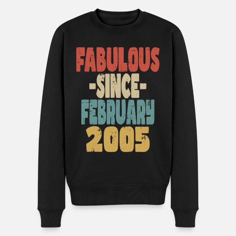 Fabelhafter Februar 2005 - Männer Premium Bio Pullover - Schwarz