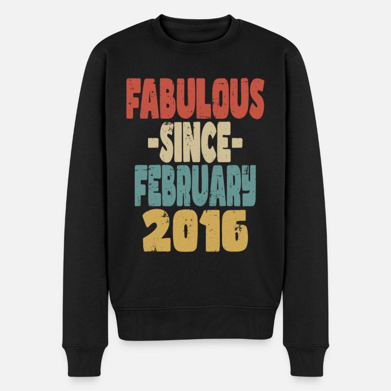 Fabelhafter Februar 2016 - Männer Premium Bio Pullover - Schwarz