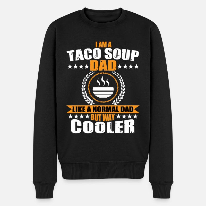 Soupe aux tacos Papa - Pull Premium bio Homme - noir