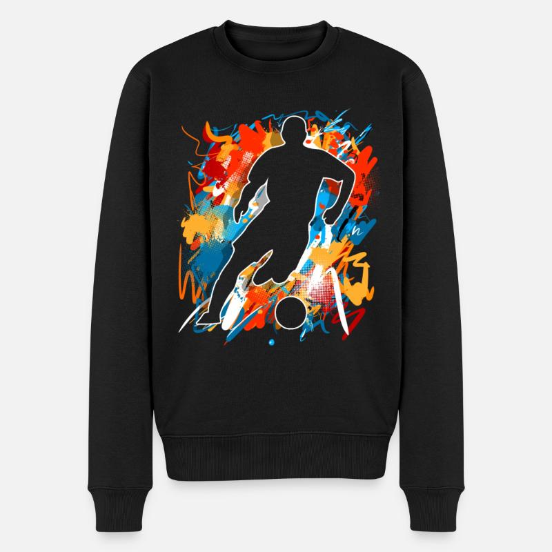 Fußball Fußballer - Männer Premium Bio Pullover - Schwarz