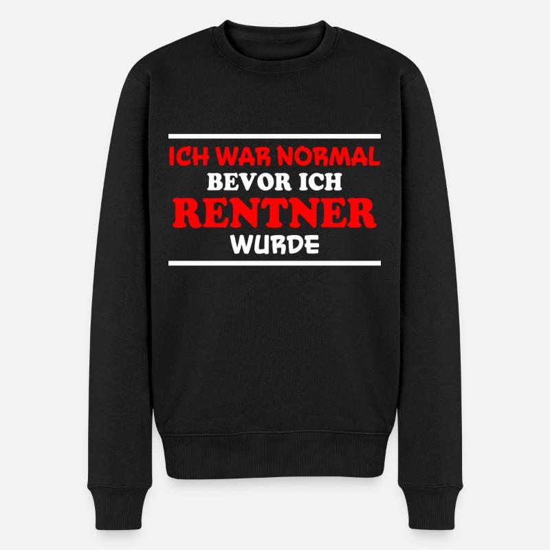 Rentner Spruch Rente Ruhestand Rentner Geschenk - Männer Premium Bio Pullover - Schwarz