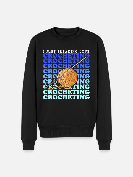 Crochet crochet hook crochet gift - Men's Premium Organic Jumper - black