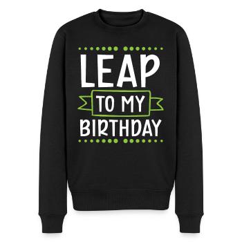 Happy Birthday Schaltjahr 29. Februar Schalttag - Männer Premium Bio Pullover - Schwarz - Vorne - Nico (187cm)