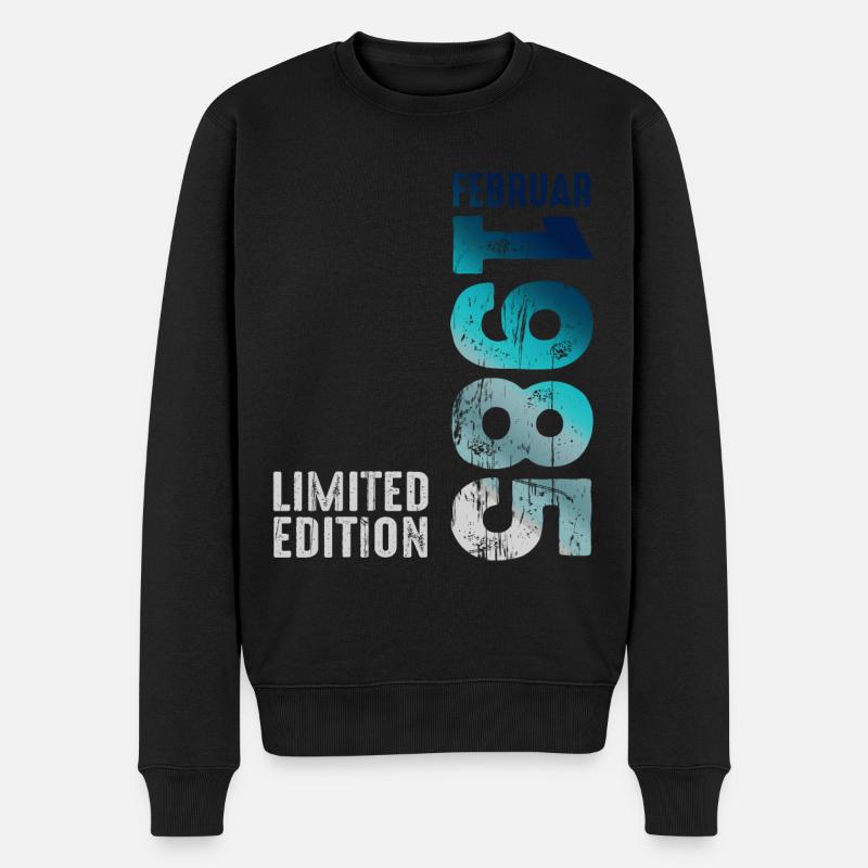 Limited Edition February 1985 Legendär Seit - Männer Premium Bio Pullover - Schwarz