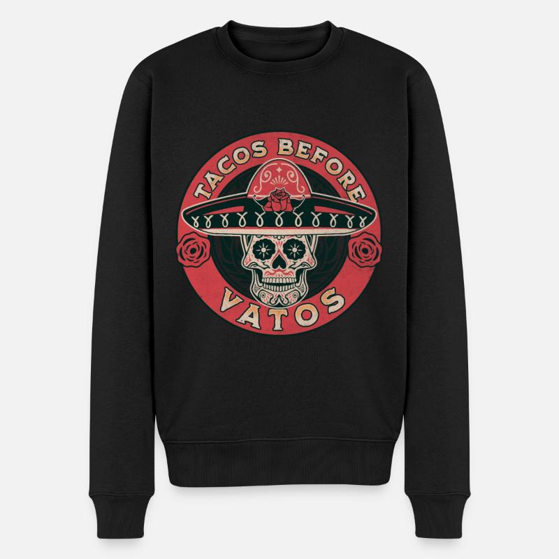 Taco - Männer Premium Bio Pullover - Schwarz