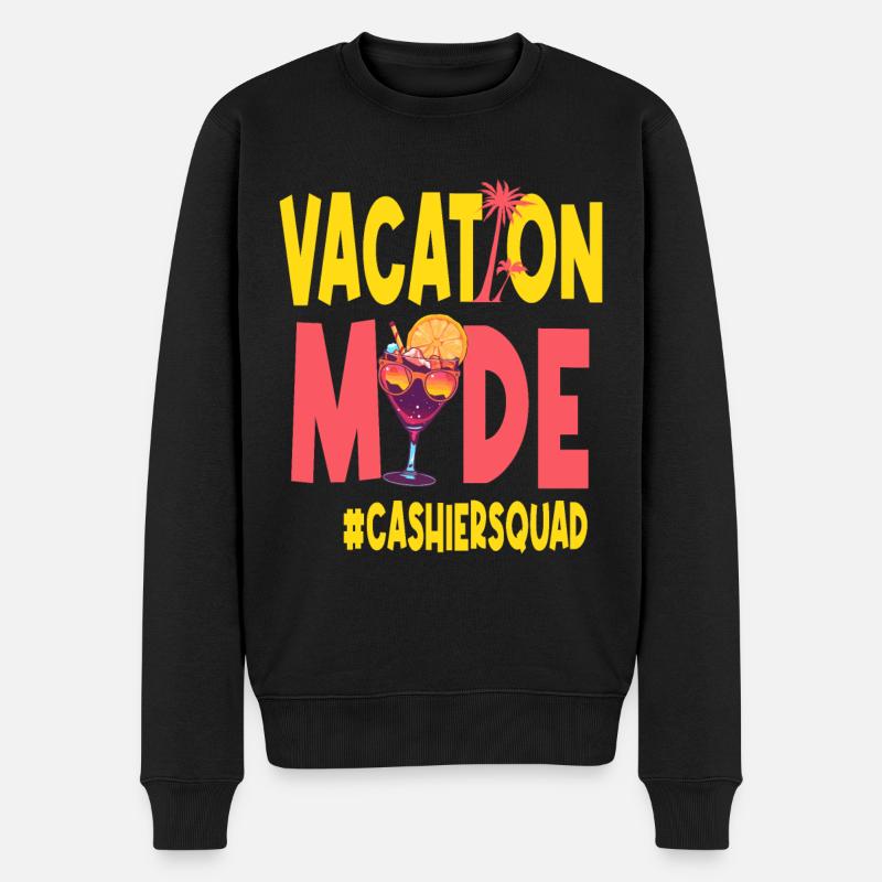 Caissier Vacances Mode Vacy Caissier - Pull Premium bio Homme - noir