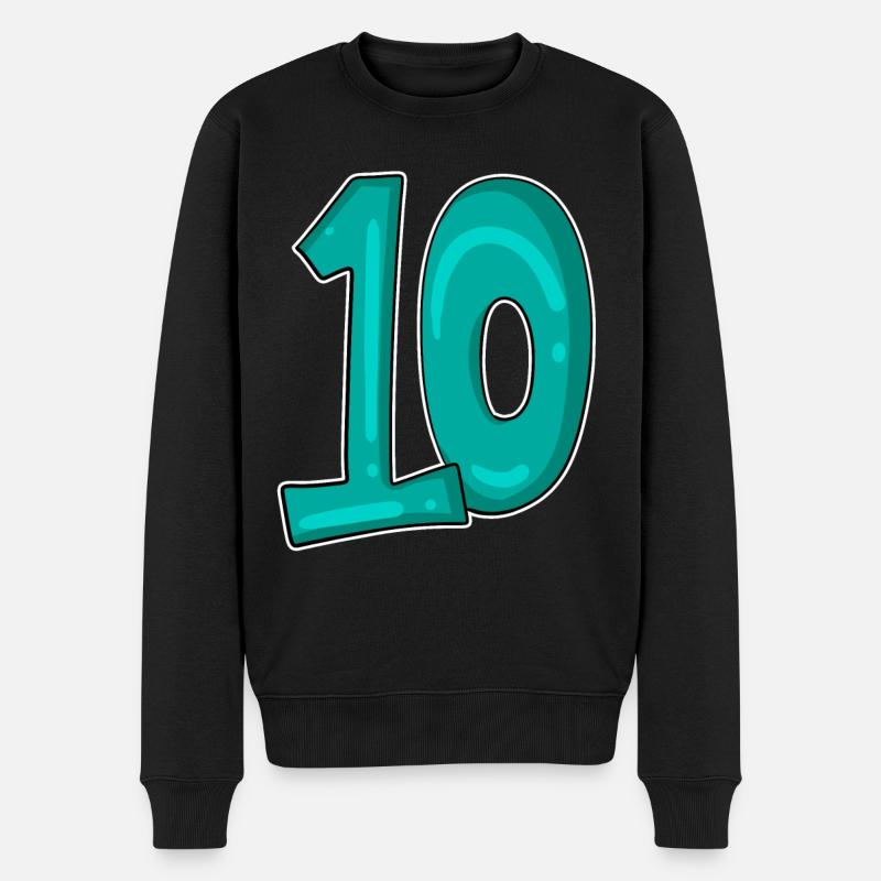 10 Dix - Pull Premium bio Homme - noir