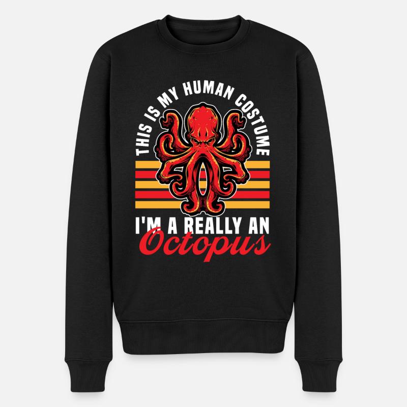 Pieuvre - Pull Premium bio Homme - noir