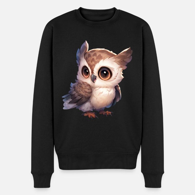 Hibou - Pull Premium bio Homme - noir