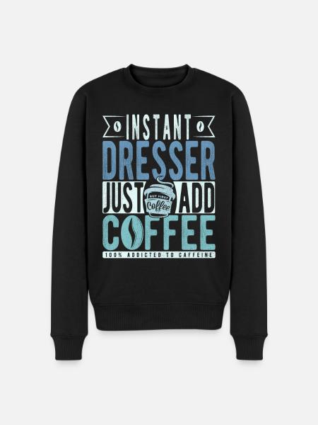 Instant-Kommode einfach Kaffee hinzufügen - Männer Premium Bio Pullover - Schwarz