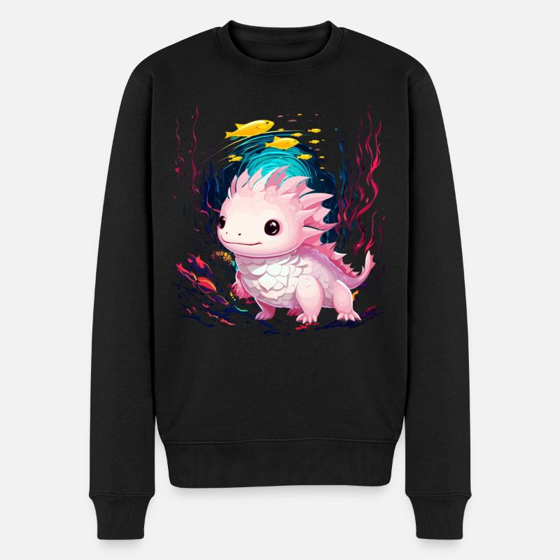 axolotl - Pull Premium bio Homme - noir