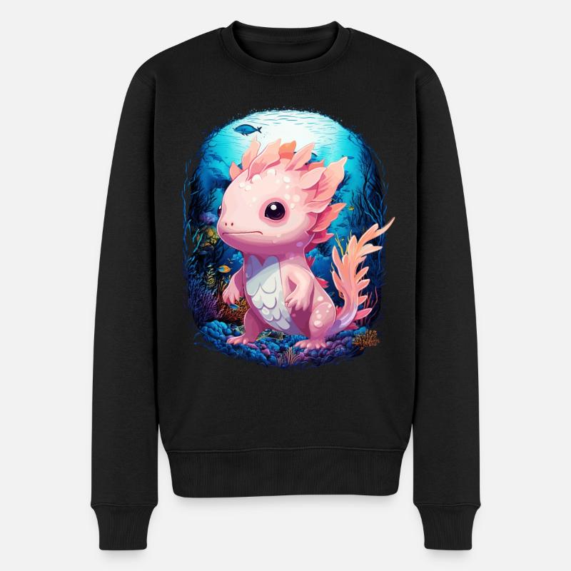 Axolotl - Pull Premium bio Homme - noir