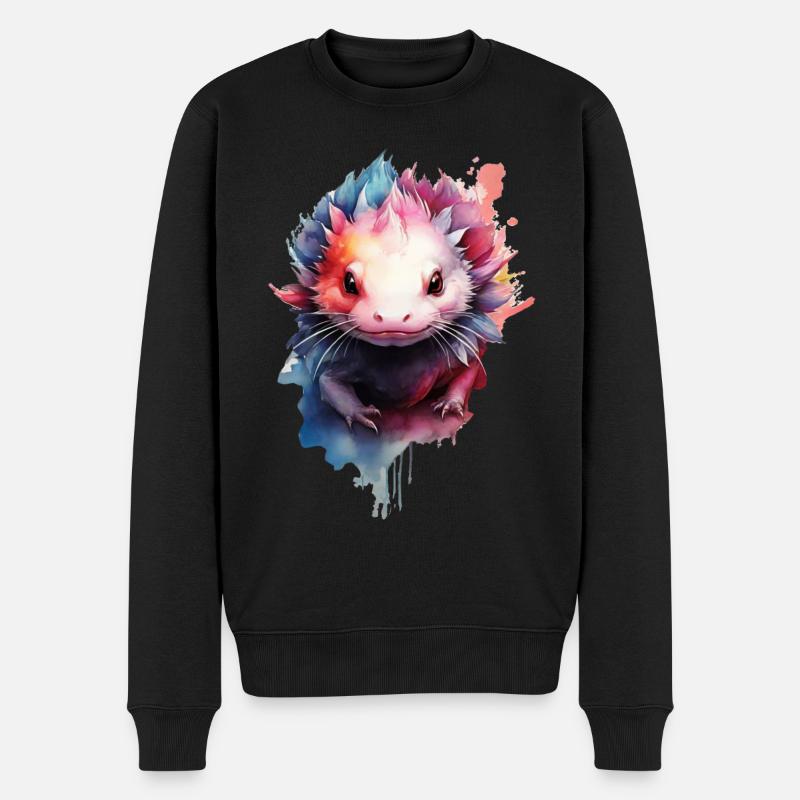 Axolotl - Pull Premium bio Homme - noir