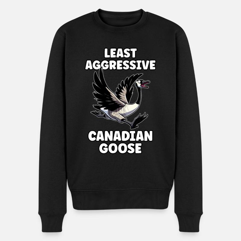 Kanadisches Gans-Meme - Männer Premium Bio Pullover - Schwarz