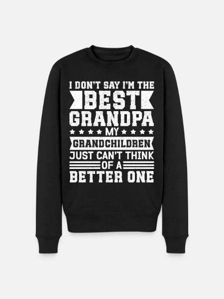 Opa Geschenke Bester Opa Geschenkidee - Männer Premium Bio Pullover - Schwarz