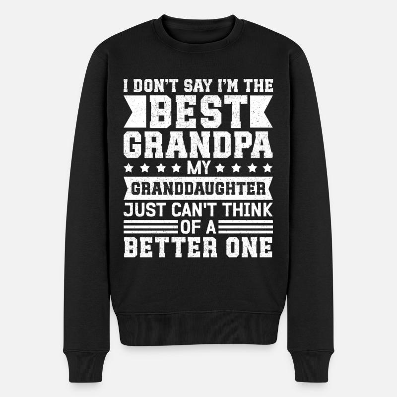 Opa Geschenk Bester Opa Geschenkidee - Männer Premium Bio Pullover - Schwarz