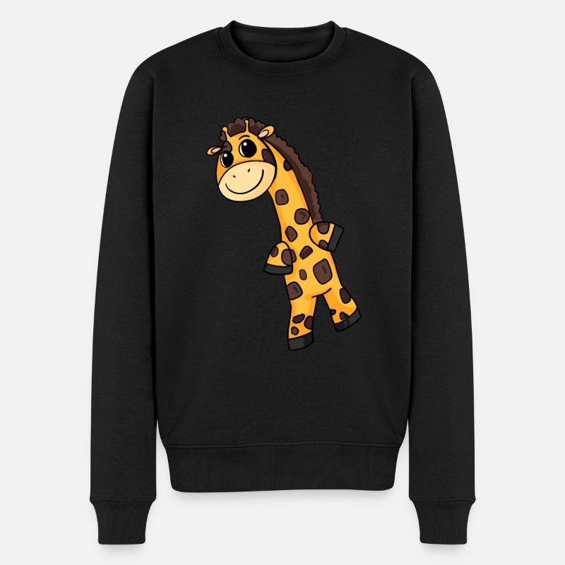 Motif de girafe - Pull Premium bio Homme - noir