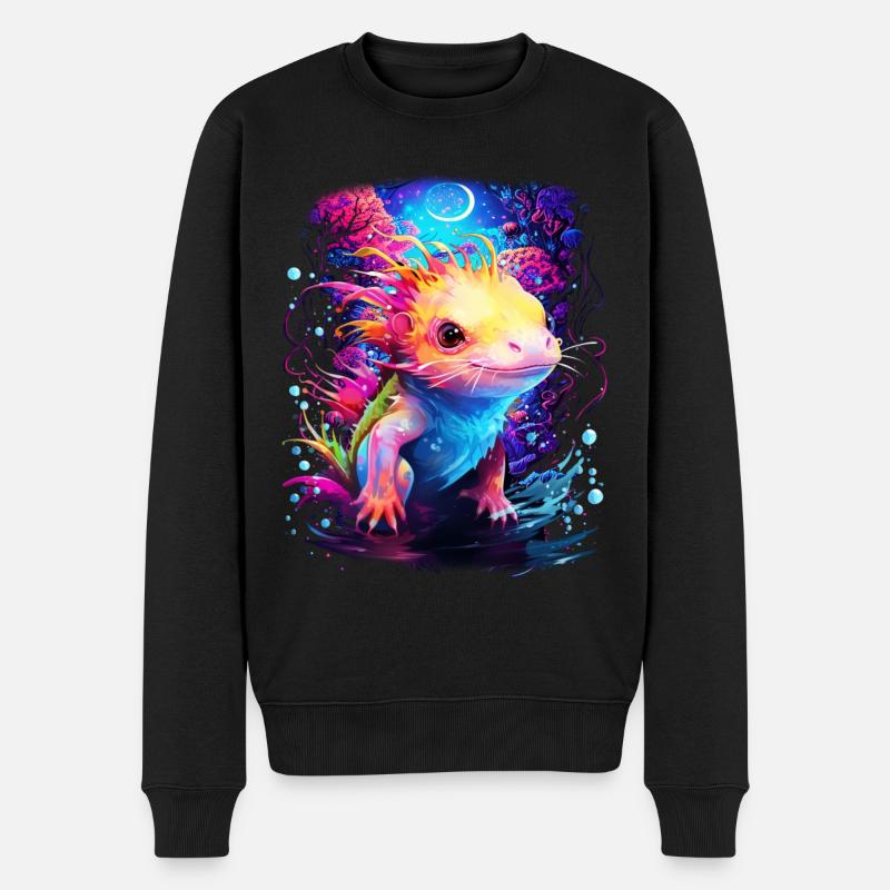 Axolotl - Pull Premium bio Homme - noir