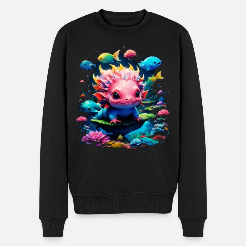 Axolotl - Pull Premium bio Homme - noir