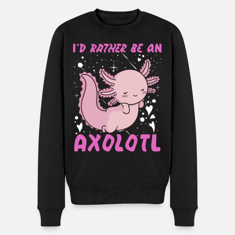 I'd rather be an Axolotl - Men's Premium Organic Jumper - black