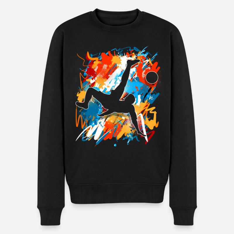 Joueurs de football - Pull Premium bio Homme - noir