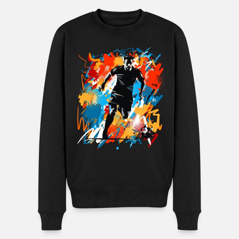 Fußball Fußballer - Männer Premium Bio Pullover - Schwarz
