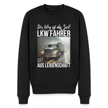 Lkw Fahrer - Männer Premium Bio Pullover - Schwarz - Vorne - Nico (187cm)