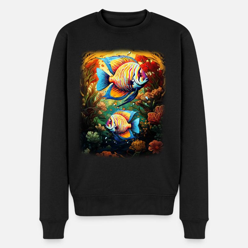 Skalar - Männer Premium Bio Pullover - Schwarz