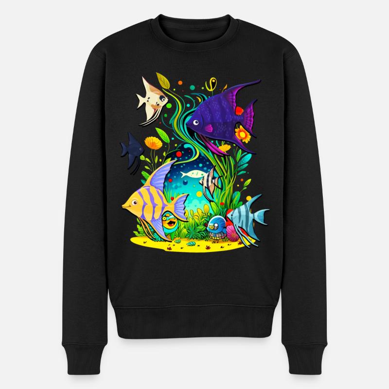 Skalar - Männer Premium Bio Pullover - Schwarz