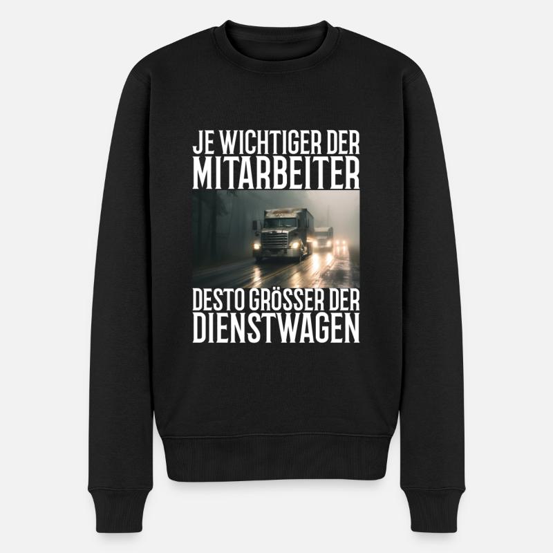 Lastbilchauffør - Økologisk premium-sweatshirt til mænd - sort