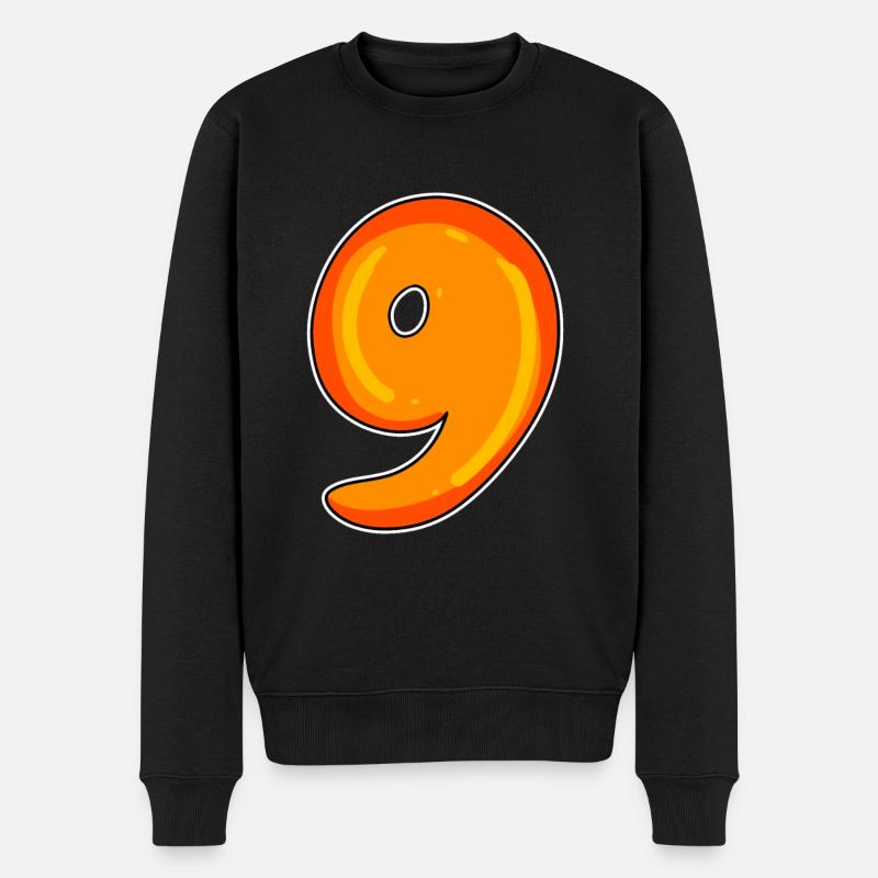 Neuf - 9 Motif - Pull Premium bio Homme - noir