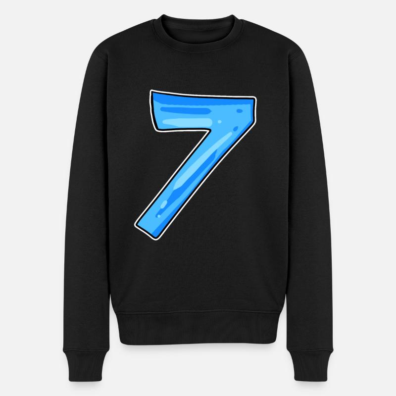 7 Nombre - Pull Premium bio Homme - noir