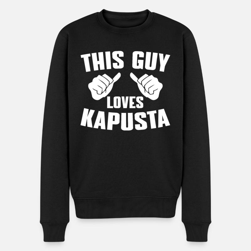 Ce gars aime Kapusta - Pull Premium bio Homme - noir